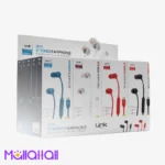 سماعات اذن لينك H73 سلكية بكابل 3.5 ملم ومنفذ AUX مع ميكرفون - 20 قطعة