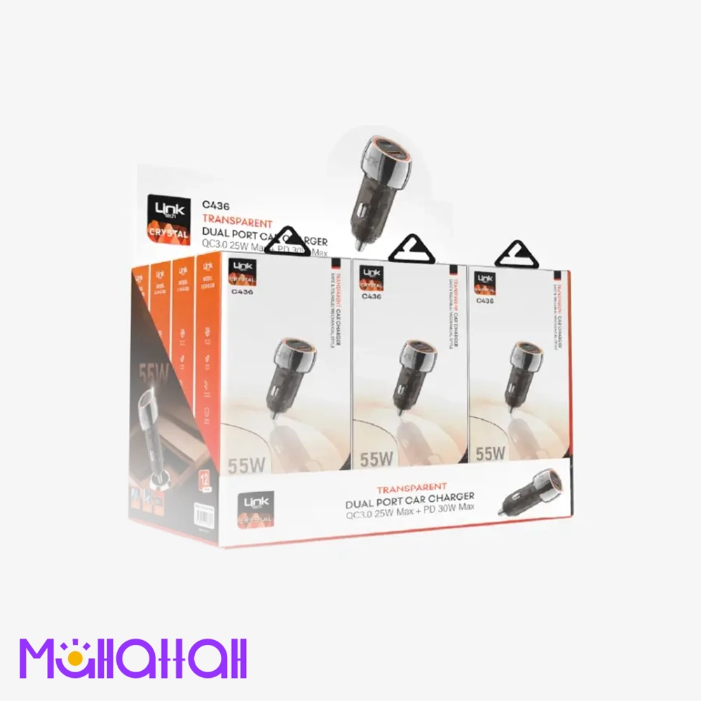 شاحن سيارة تايب سي و مايكرو سريع C436 بقوة 30 واط - عبوة 12 قطعة (1) شاحن سيارة تايب سي