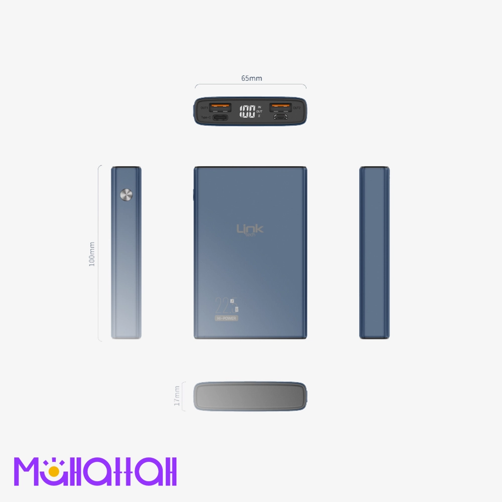 شاحن متنقل قوي Link PD11 بقوة 10000 مللي أمبير 22.5 واط شاحن متنقل قوي 10000 مللي أمبير