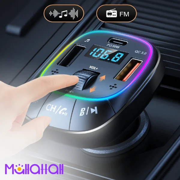 جهاز بث FM للسيارة بشحن سريع