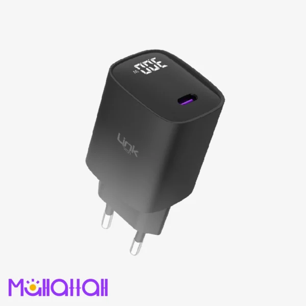 شاحن LinkTech G846 Mini 30W بمنفذ USB-C بتقنية GaN3 – شحن سريع وآمن