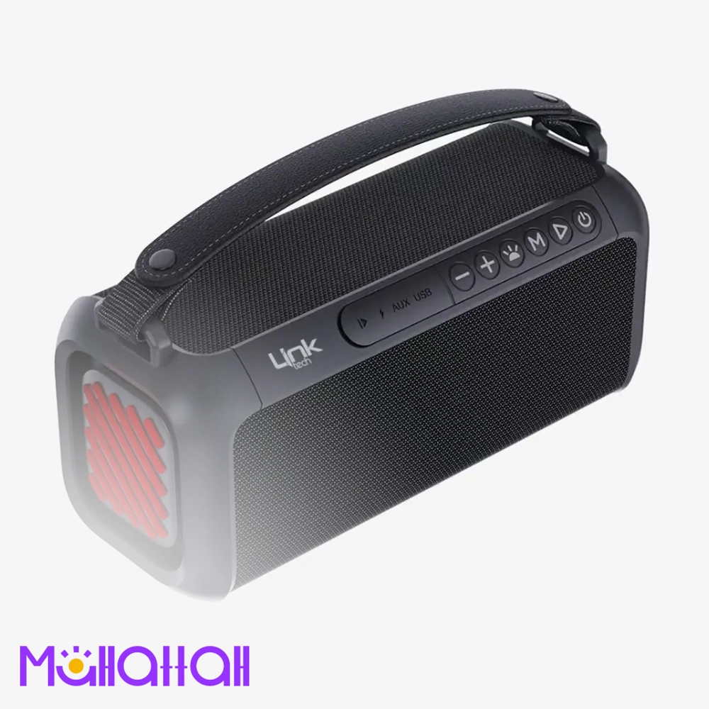 مكبر صوت بلوتوث محمول لينك تيك M416 مقاومة للماء IPX5 ب3 منافذ مع إضاءة LED مكبر صوت بلوتوث محمول